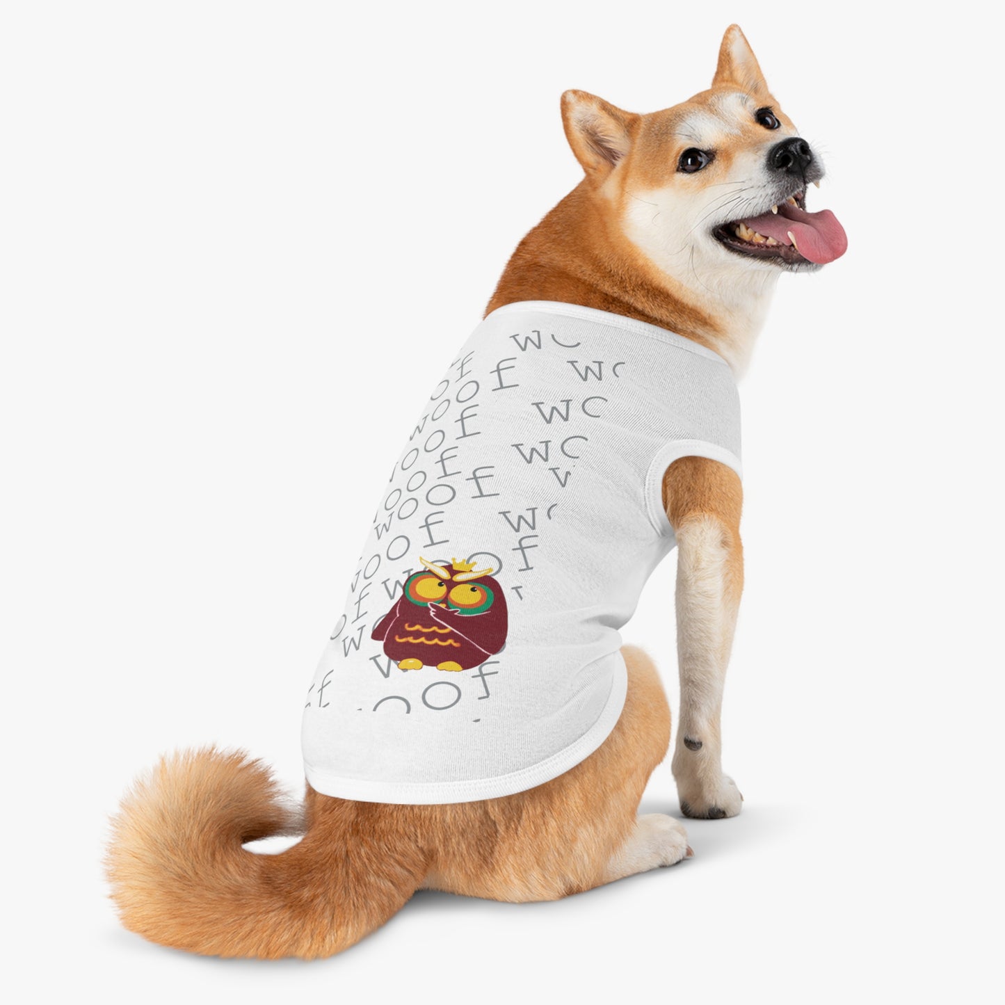 Cute Pet Tank Top with Fun Owl Design for Dogs, Dog Apparel, Pet Gift, Pet Costume, Summer Wear, Animal Lover Gift