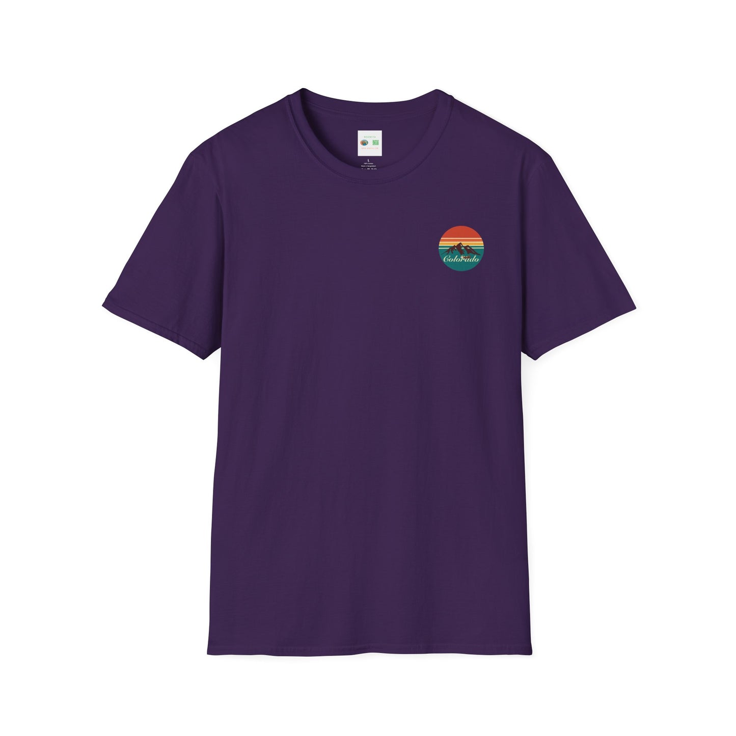 Retro Colorado Mountain T-Shirt | Softstyle Tee for Nature Lovers, Outdoor Adventures, Gifts, Travel Souvenir, Vintage Style