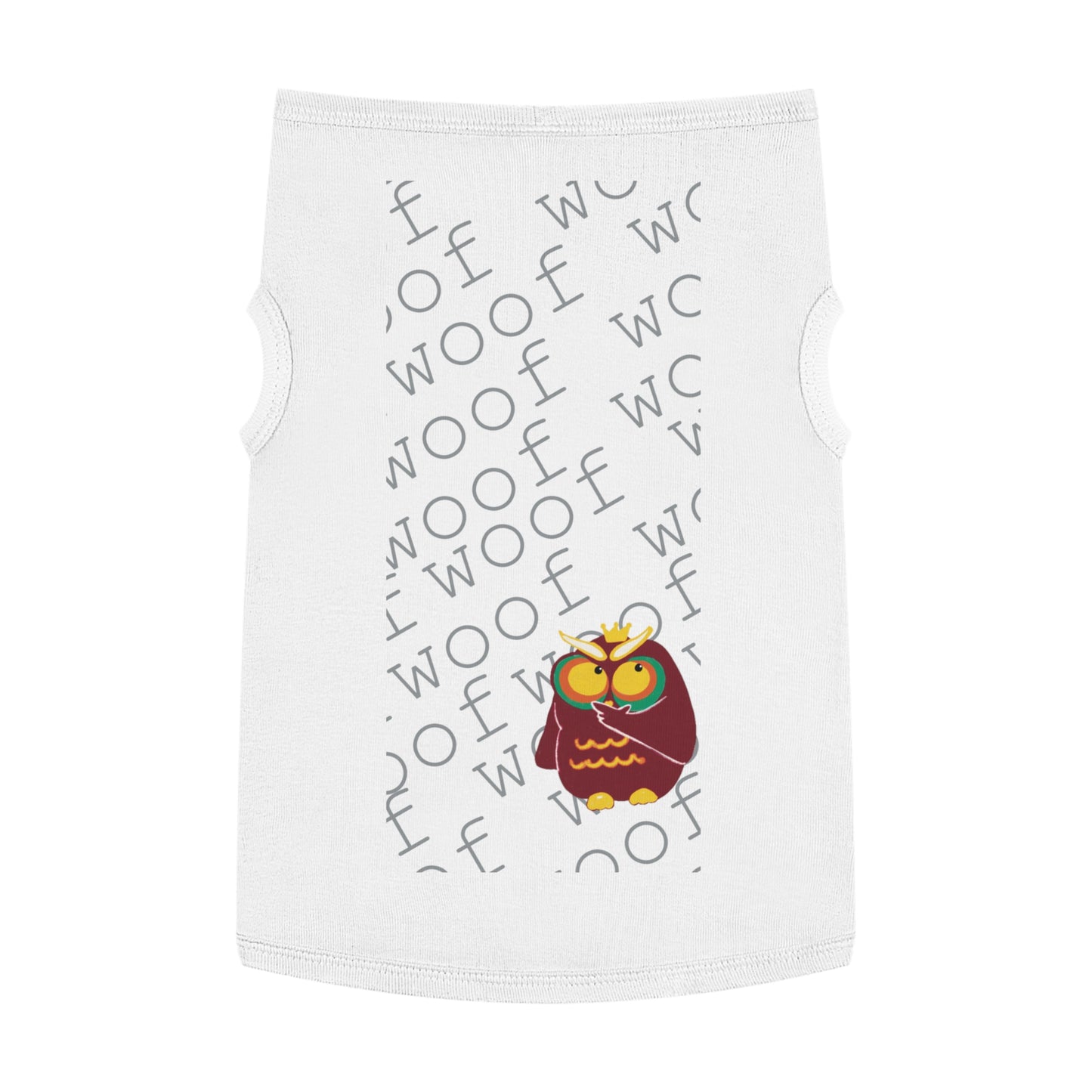 Cute Pet Tank Top with Fun Owl Design for Dogs, Dog Apparel, Pet Gift, Pet Costume, Summer Wear, Animal Lover Gift