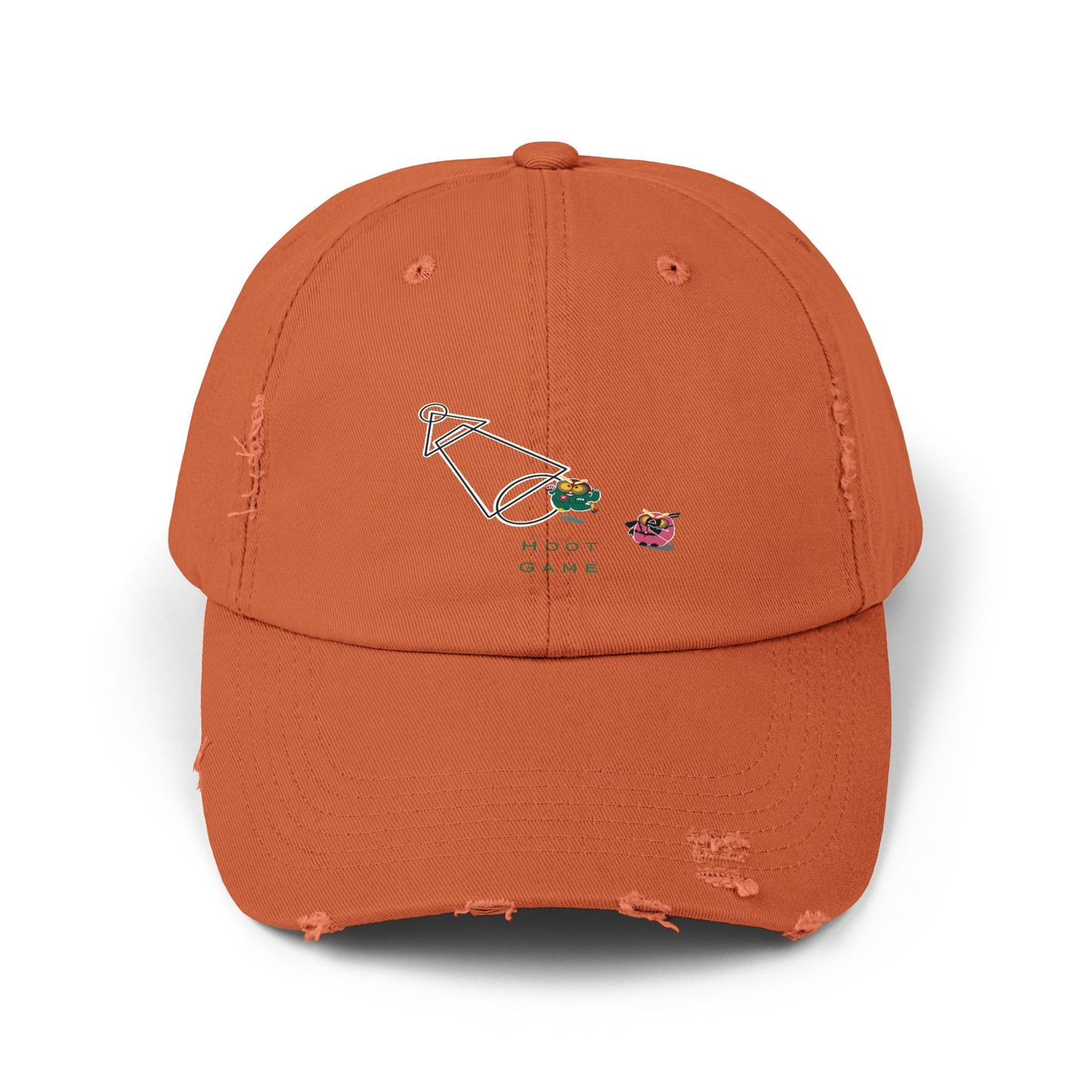 Unisex Distressed Cap - Hoot Game Inspired Fashion Hat
