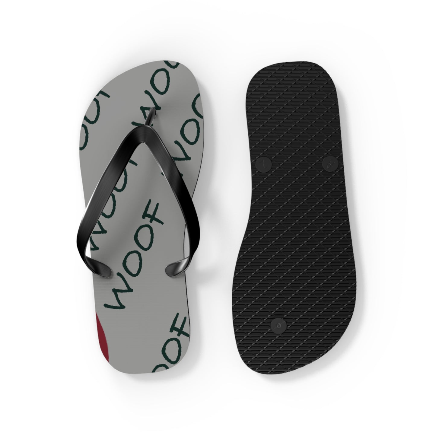Woof Flip Flops | Fun Pet Lover Sandals for Beach Days, Summer Vibes, Dog Lover Gifts, Casual Footwear, Animal-Themed Summer Gear