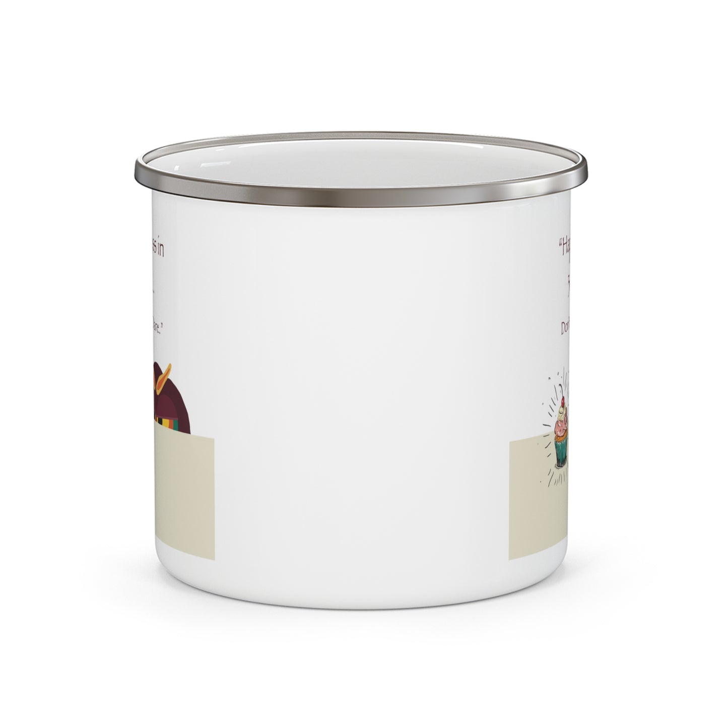 Fun Enamel Camping Mug with Quirky Quotes, Adventure Mug, Coffee Cup for Outdoors, Gift for Campers, Birthday Mug, Unique Travel Mug