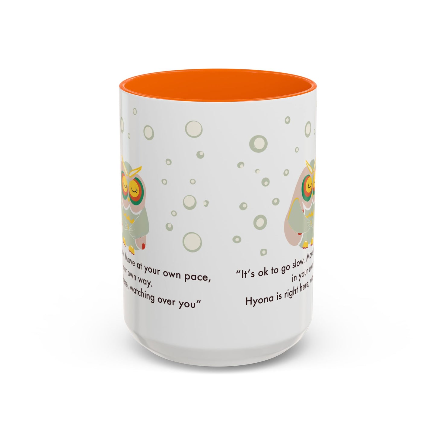 Inspirational Owl Coffee Mug - Relaxing Gift for Coffee Lovers, Motivational Drinkware, Cute Home Decor, Self-Care Reminder