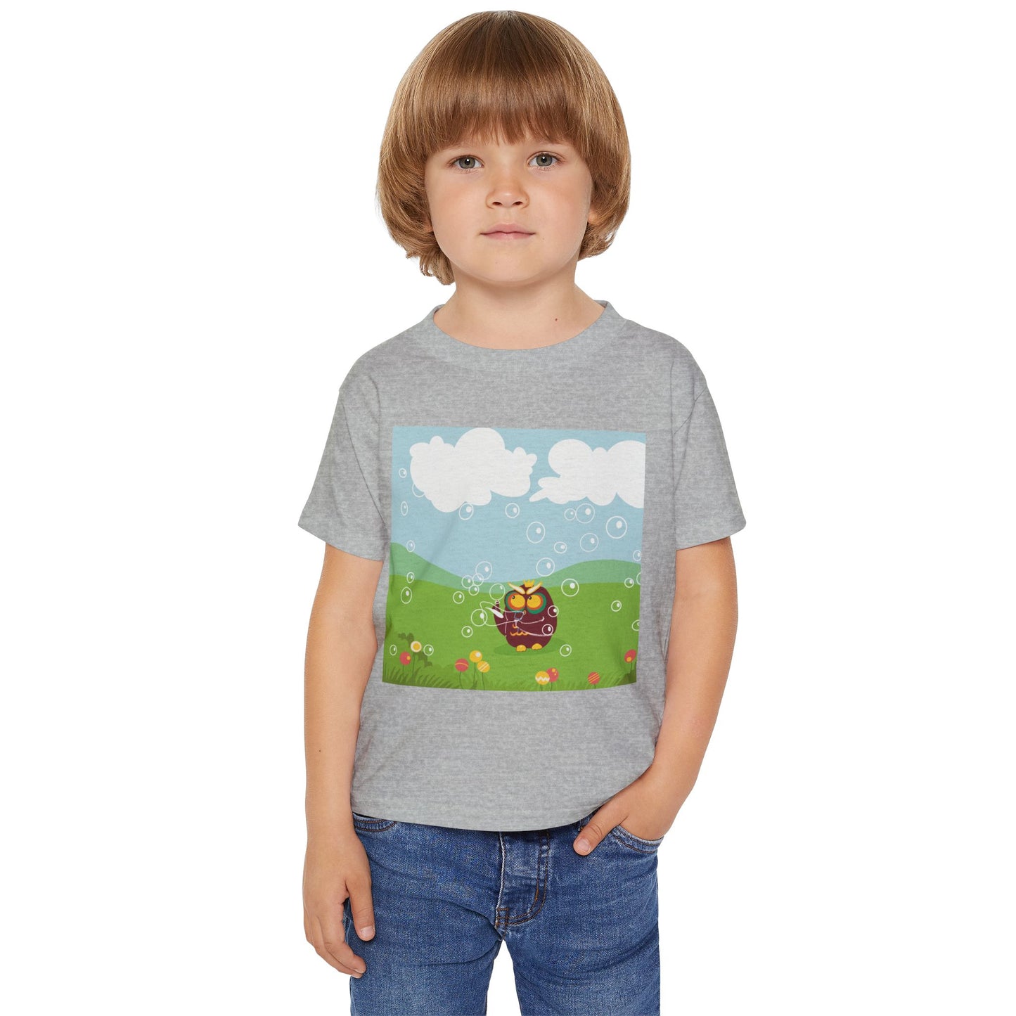 Whimsical Toddler T-Shirt with Bubbles Design, Kids Gift, Summer Outfit, Birthday Party, Playtime Essential, Adorable Toddler Apparel