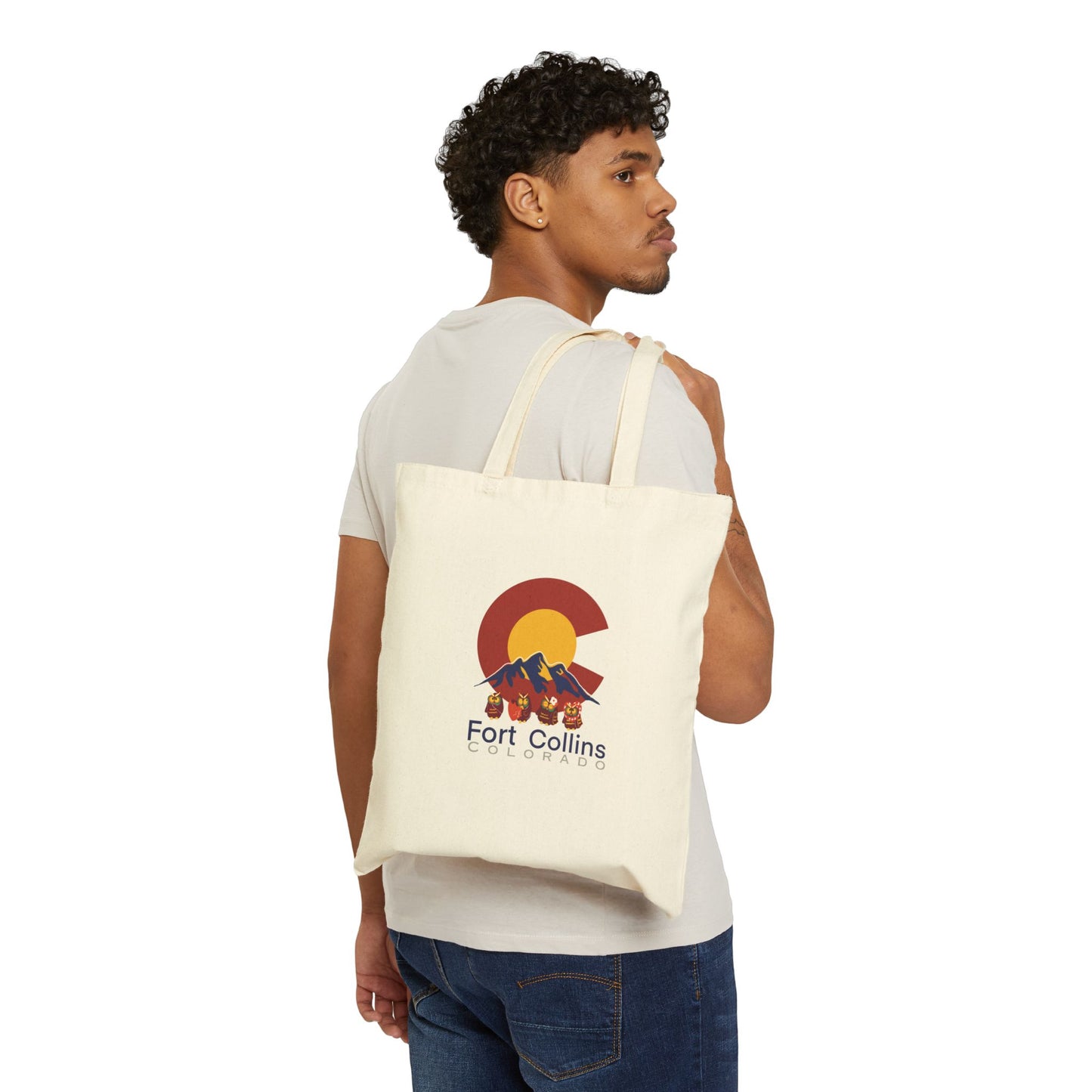 Fort Collins Colorado Cotton Canvas Tote Bag - Eco-Friendly & Stylish Reusable Shopping Bag