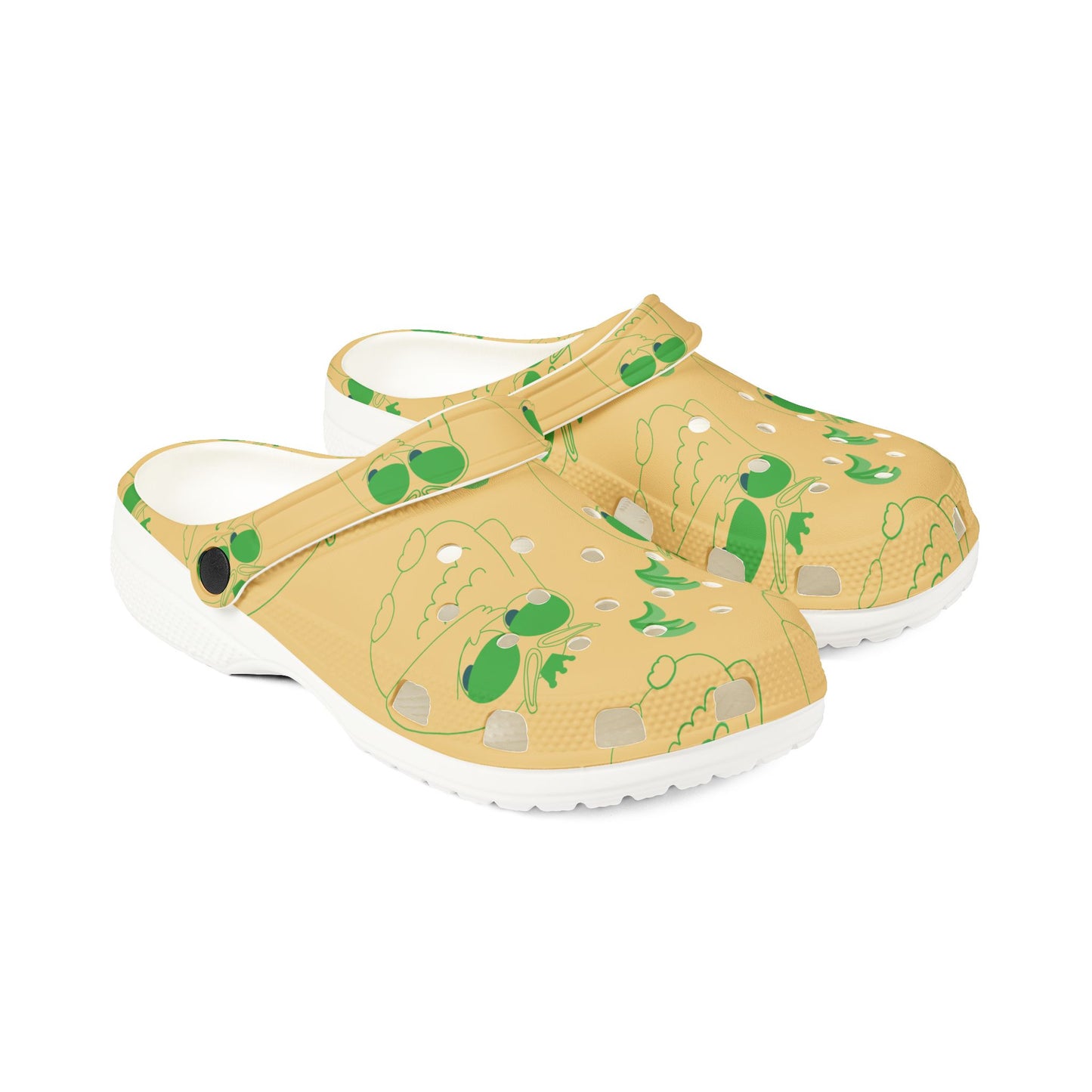 Cute Green Frog EVA Foam Shoes, Comfortable Clogs for Garden, Summer, Beach, Kid's Outdoor Fun, Unique Slippers