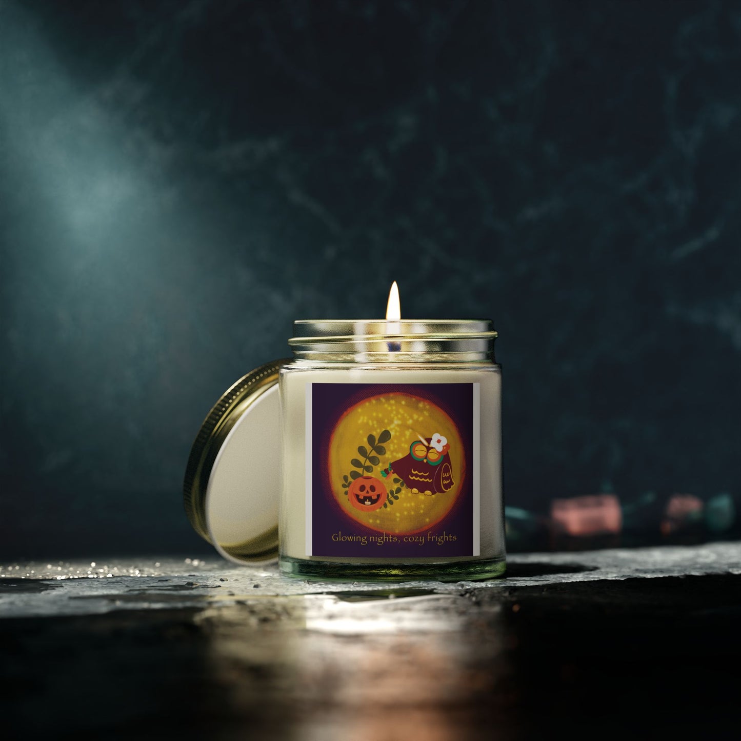 Cozy Autumn Scented Candles | Coconut Apricot Wax (4oz, 9oz) - Perfect for Fall Decor, Relaxation, Home Fragrance, Gifts, Halloween