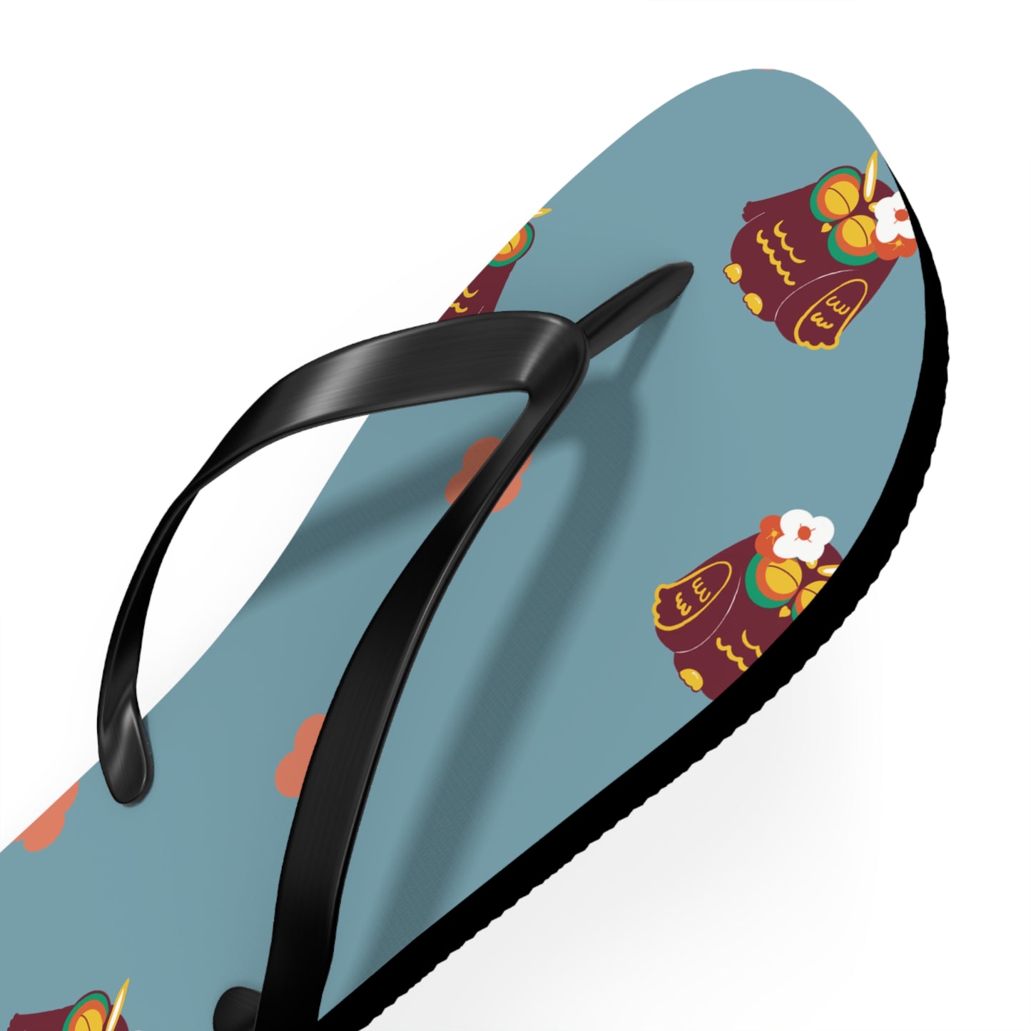 Whimsical Owl Flip Flops, Summer Beach Sandals, Fun Vacation Footwear, Cute Summer Accessories, Gifts for Owl Lovers