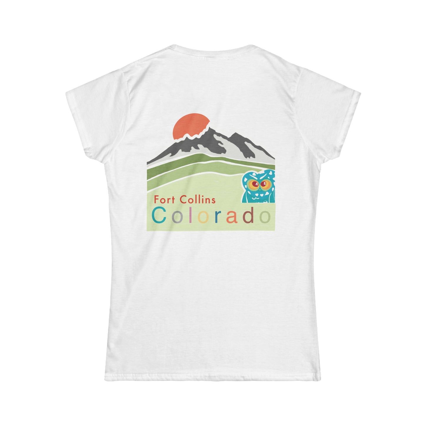 Fort Collins Colorado Women's Softstyle Tee, Casual Graphic Tee, Travel Souvenir Shirt, Summer Wear, Gift for Her, Nature Lover T-Shirt