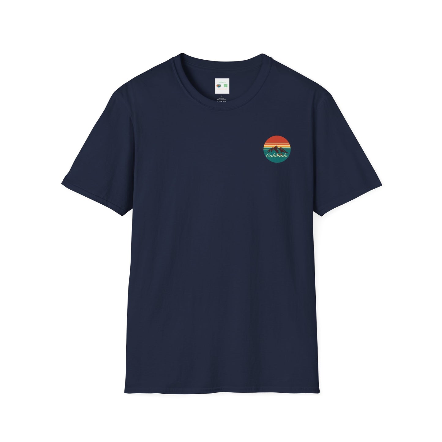 Retro Colorado Mountain T-Shirt | Softstyle Tee for Nature Lovers, Outdoor Adventures, Gifts, Travel Souvenir, Vintage Style
