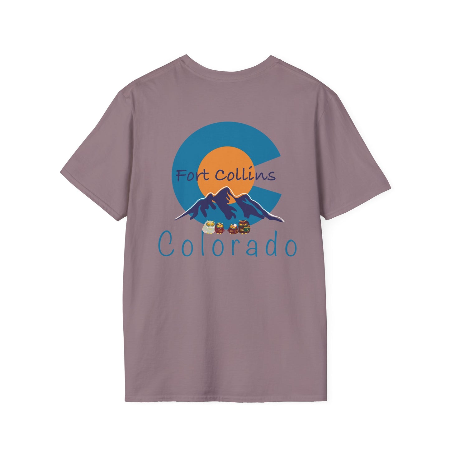 Fort Collins Colorado Unisex T-Shirt | Softstyle Tee for Travel Lovers, Adventure Seekers, and Summer Days, Gift for Nature Enthusiasts