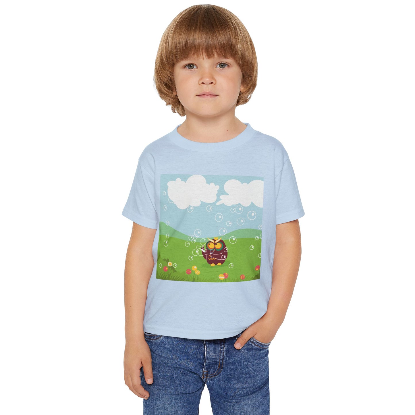 Whimsical Toddler T-Shirt with Bubbles Design, Kids Gift, Summer Outfit, Birthday Party, Playtime Essential, Adorable Toddler Apparel