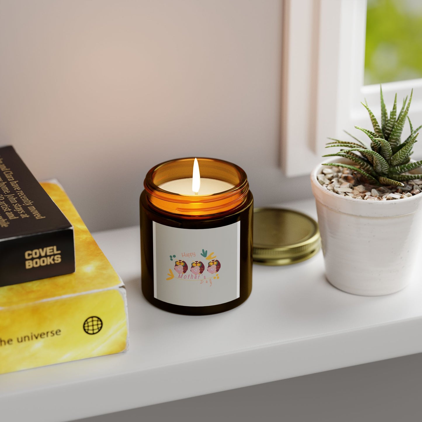 Happy Mother's Day Scented Candles - Coconut Apricot Wax - 4oz & 9oz
