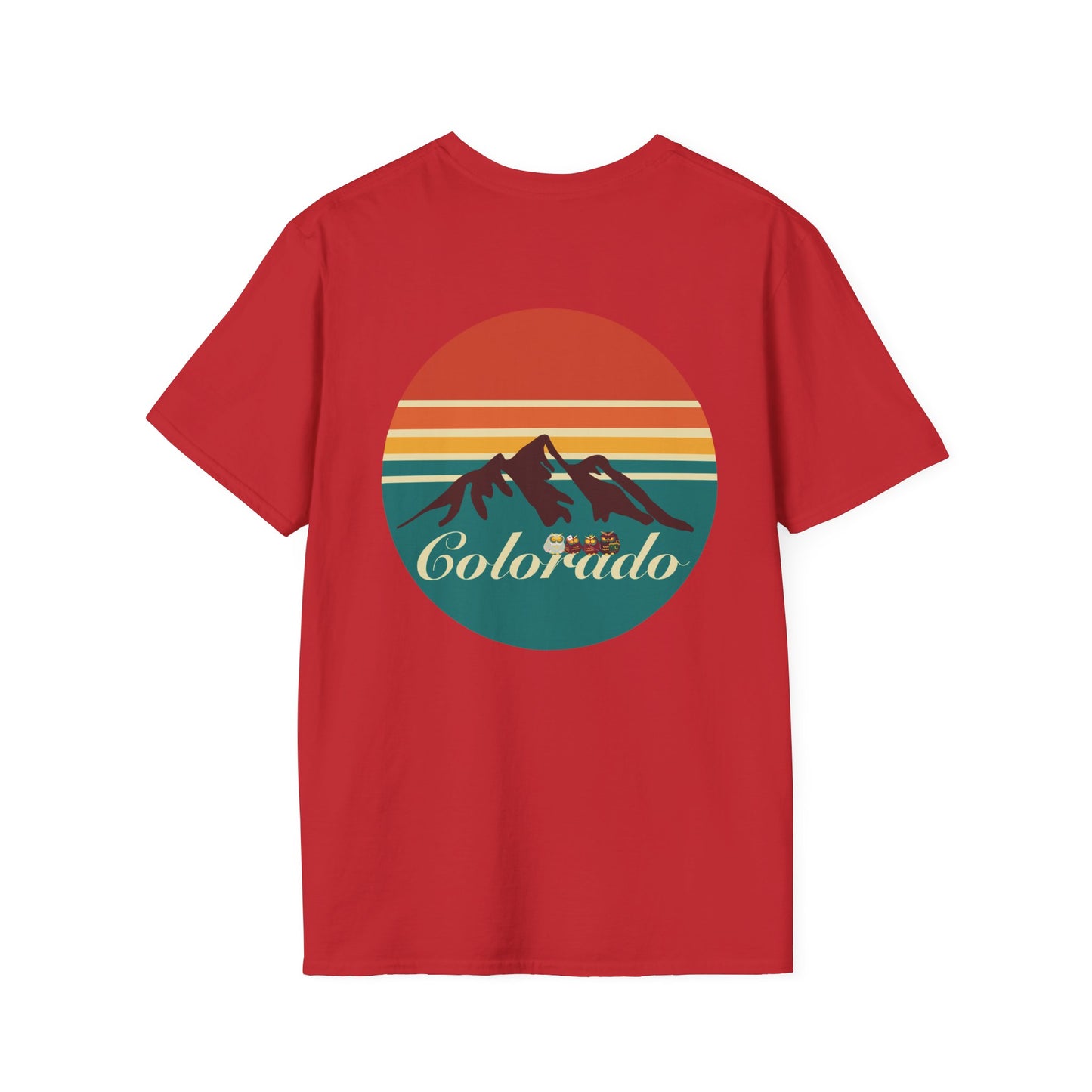 Retro Colorado Mountain T-Shirt | Softstyle Tee for Nature Lovers, Outdoor Adventures, Gifts, Travel Souvenir, Vintage Style