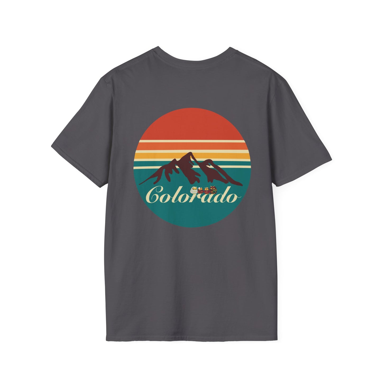 Retro Colorado Mountain T-Shirt | Softstyle Tee for Nature Lovers, Outdoor Adventures, Gifts, Travel Souvenir, Vintage Style