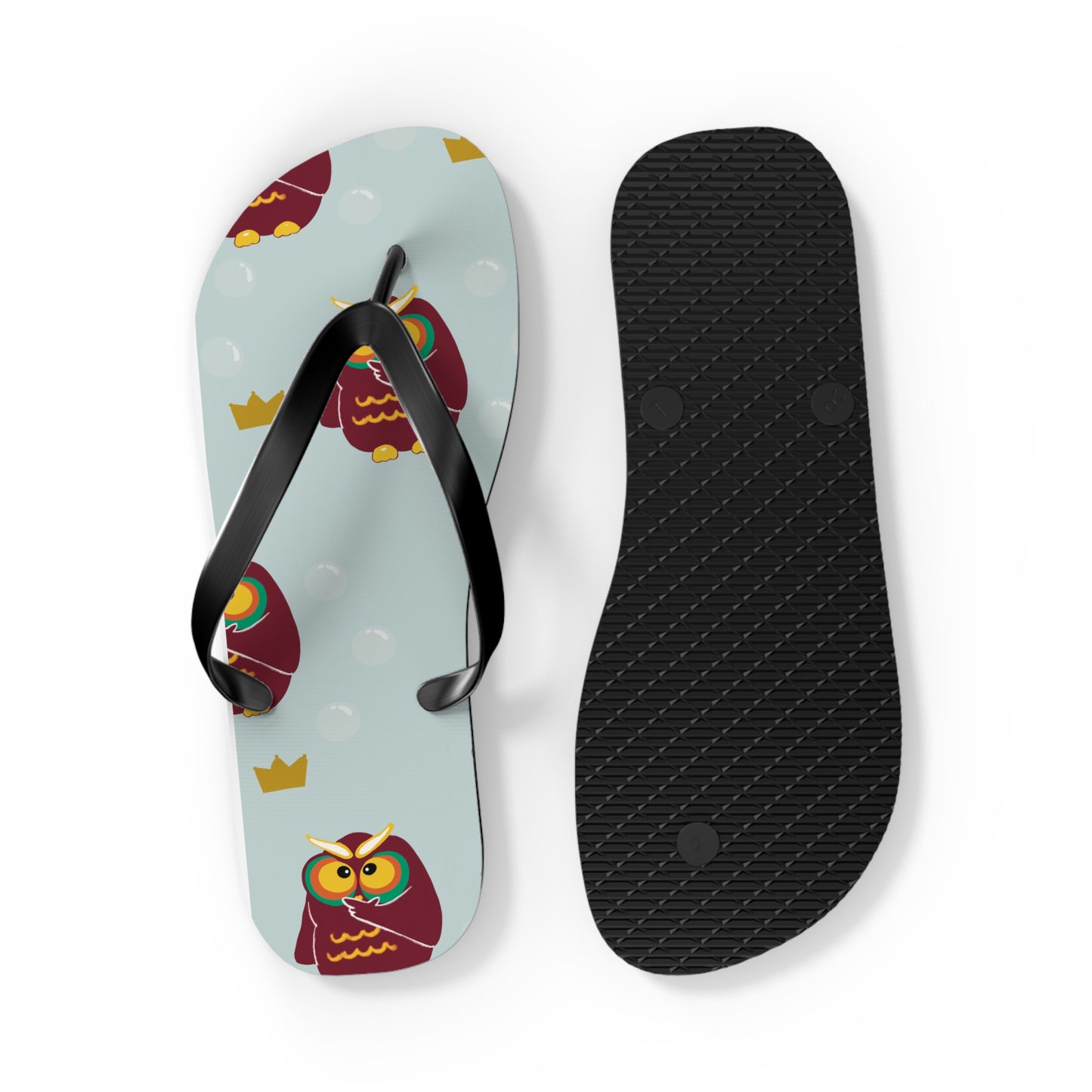 Owl Print Flip Flops - Fun Summer Footwear