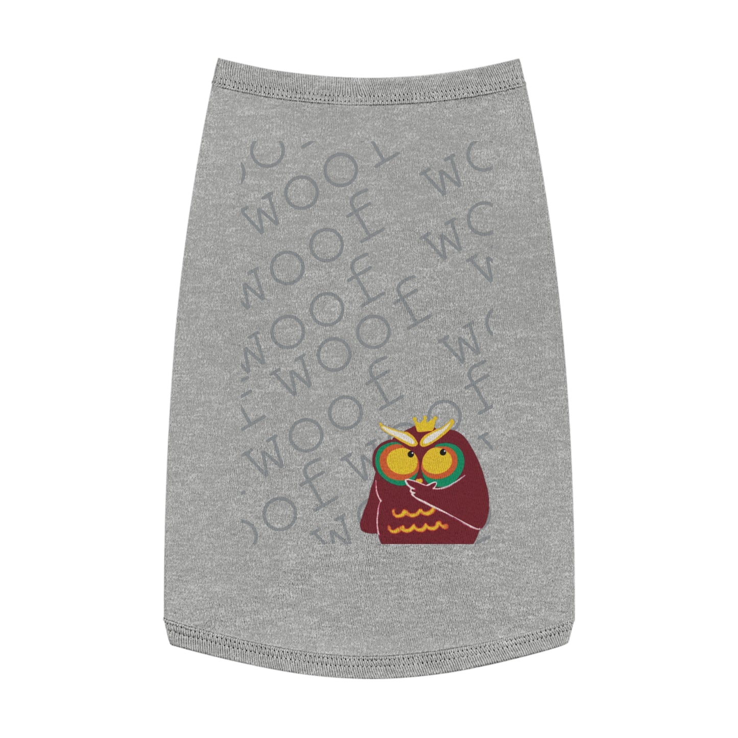 Cute Pet Tank Top with Fun Owl Design for Dogs, Dog Apparel, Pet Gift, Pet Costume, Summer Wear, Animal Lover Gift