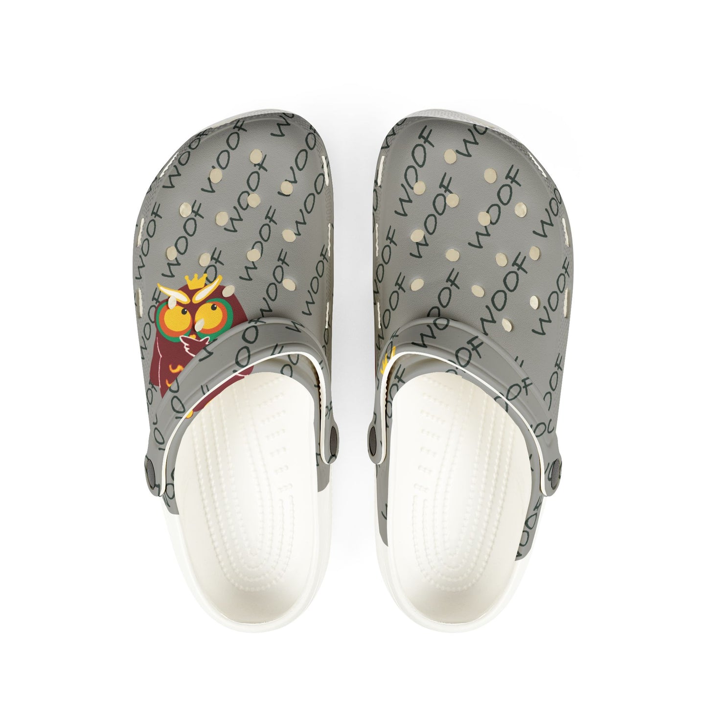 Woof Pattern EVA Foam Shoes, Dog Lover Clogs for Everyday Use, Casual Footwear for Pet Owners, Great for Summer, Fun House Slippers