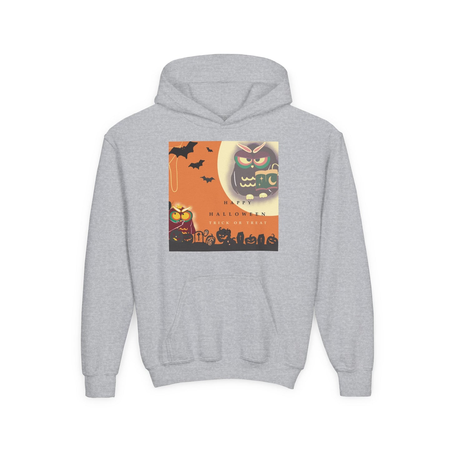 Halloween Youth Hoodie - Spooky Graphic Sweatshirt, Perfect for Fall Fun, Trick-or-Treating, Costume Parties, Cozy Sweater