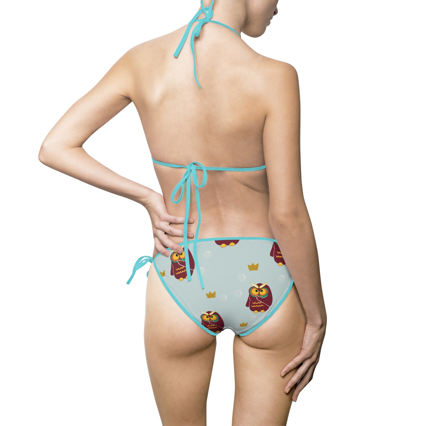 Playful Cartoon Print Bikini Swimsuit for Women - Perfect for Summer Beach Days