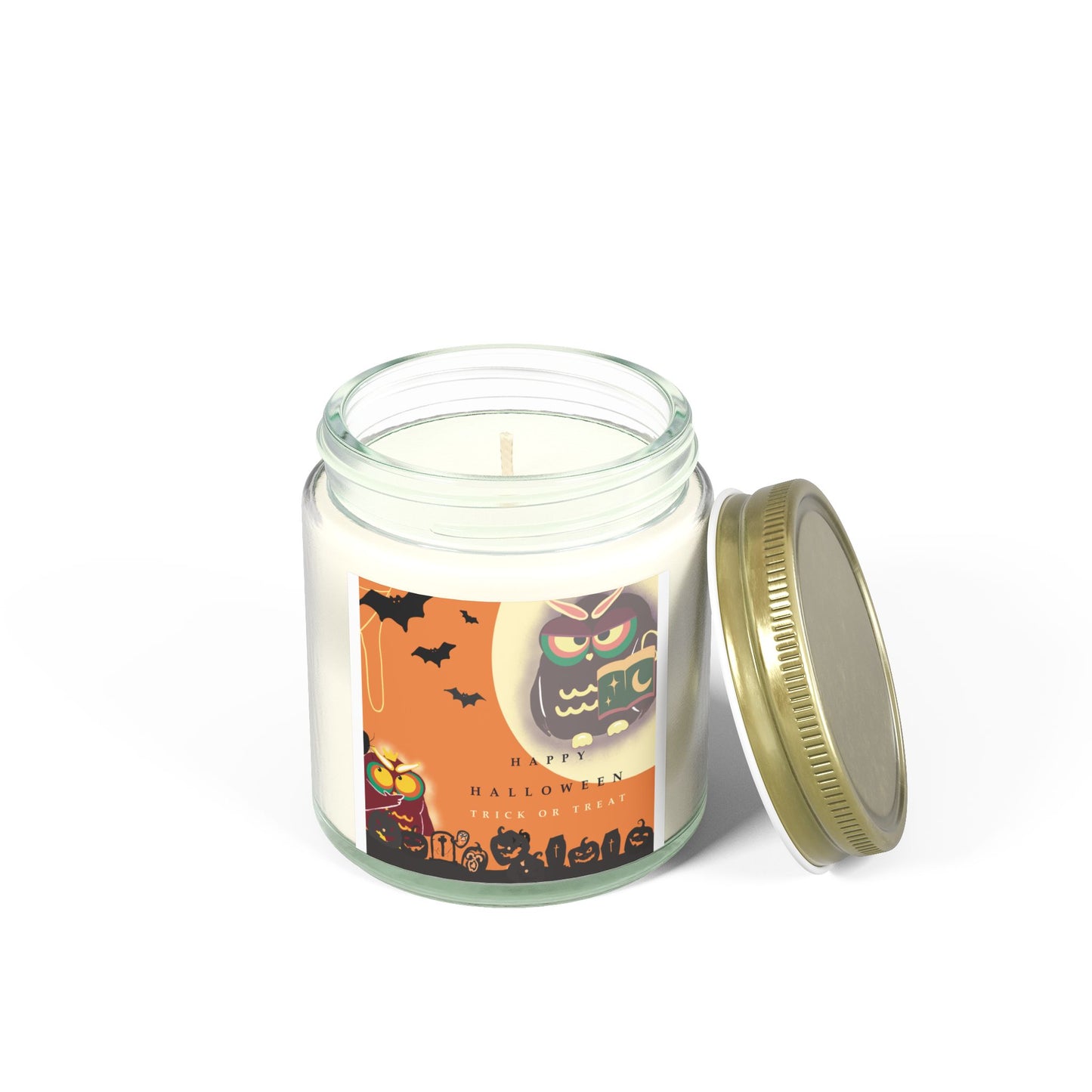 Halloween Scented Candles, Cozy Fall Home Decor, Gift for Friends, Coconut Apricot Wax, Spooktacular Candle Set, 4oz & 9oz