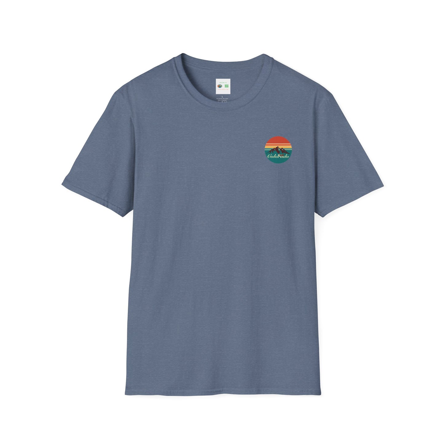 Retro Colorado Mountain T-Shirt | Softstyle Tee for Nature Lovers, Outdoor Adventures, Gifts, Travel Souvenir, Vintage Style