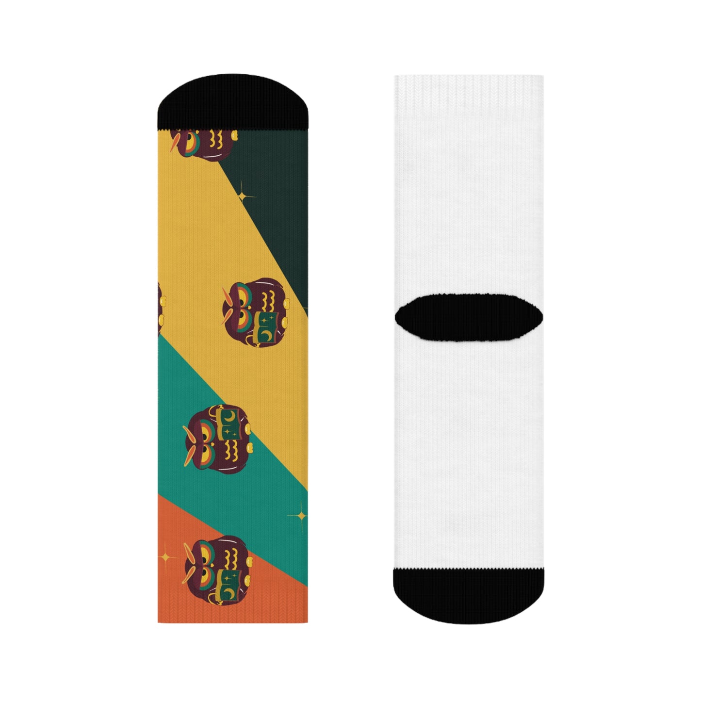 Colorful Mask-Themed Crew Socks | Fun Gift for Halloween, Día de los Muertos, Casual Wear, Festival Accessories, Unique Fashion