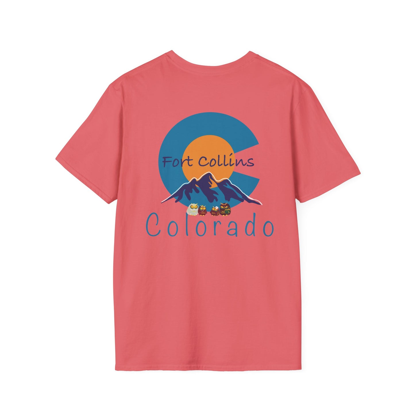 Fort Collins Colorado Unisex T-Shirt | Softstyle Tee for Travel Lovers, Adventure Seekers, and Summer Days, Gift for Nature Enthusiasts