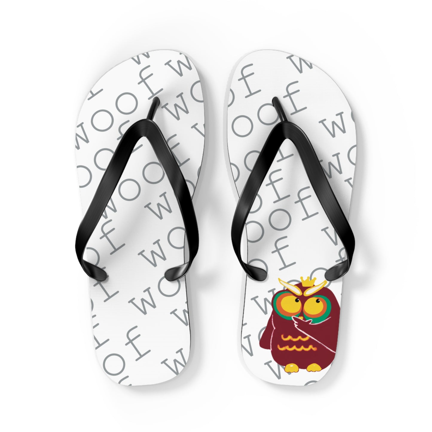 Playful Pet-Themed Flip Flops for Animal Lovers | Dog Lover's Sandals, Cute Footwear, Summer Fun, Beachwear, Woof Design