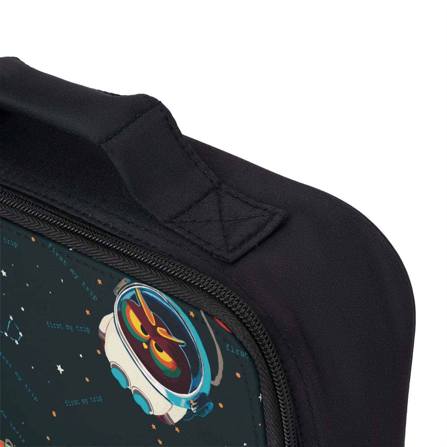 Cosmic Owl Lunch Bag, Fun Lunchbox for Kids, Space-Themed Bag for School, Insulated Tote for Snacks, Unique Gift for Birthday