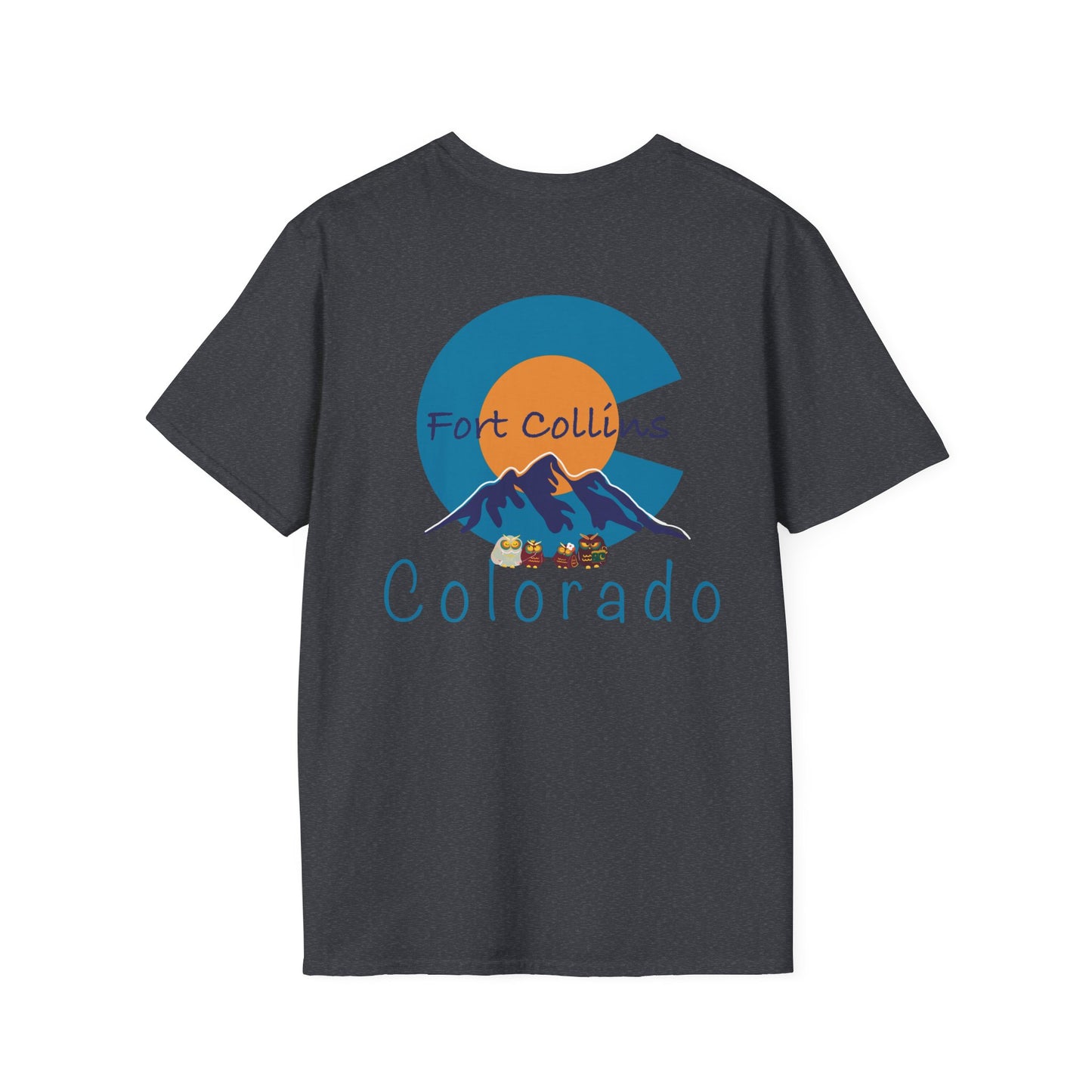 Fort Collins Colorado Unisex T-Shirt | Softstyle Tee for Travel Lovers, Adventure Seekers, and Summer Days, Gift for Nature Enthusiasts