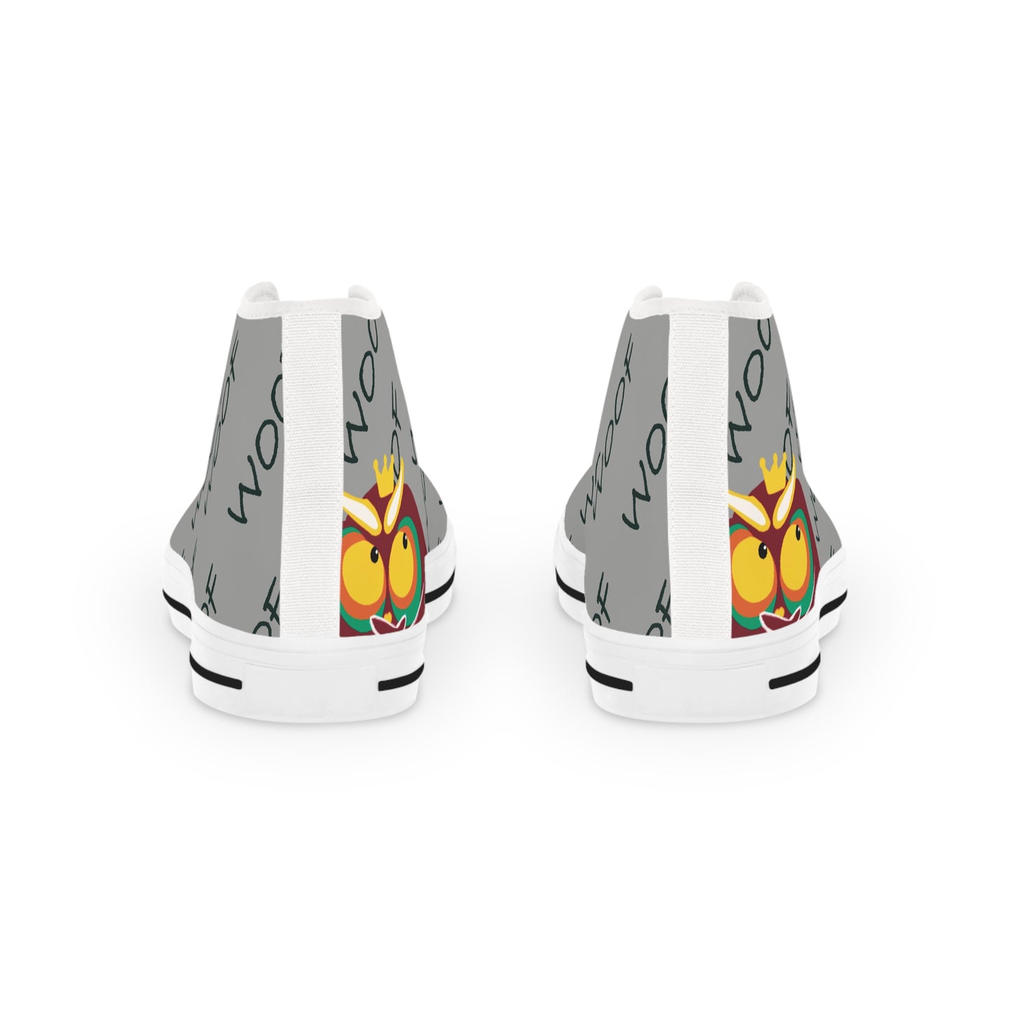 Men's High Top Sneakers with Vibrant Woof Design | Trendy Casual Footwear for Dog Lovers | Perfect for Gifts & Daily Wear