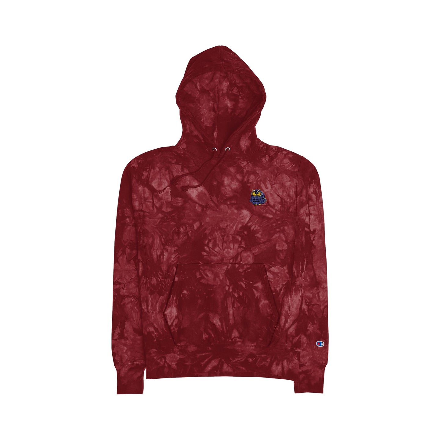 Unisex Champion Tie-Dye Hoodie with Embroidered Design - Cozy Streetwear Essential