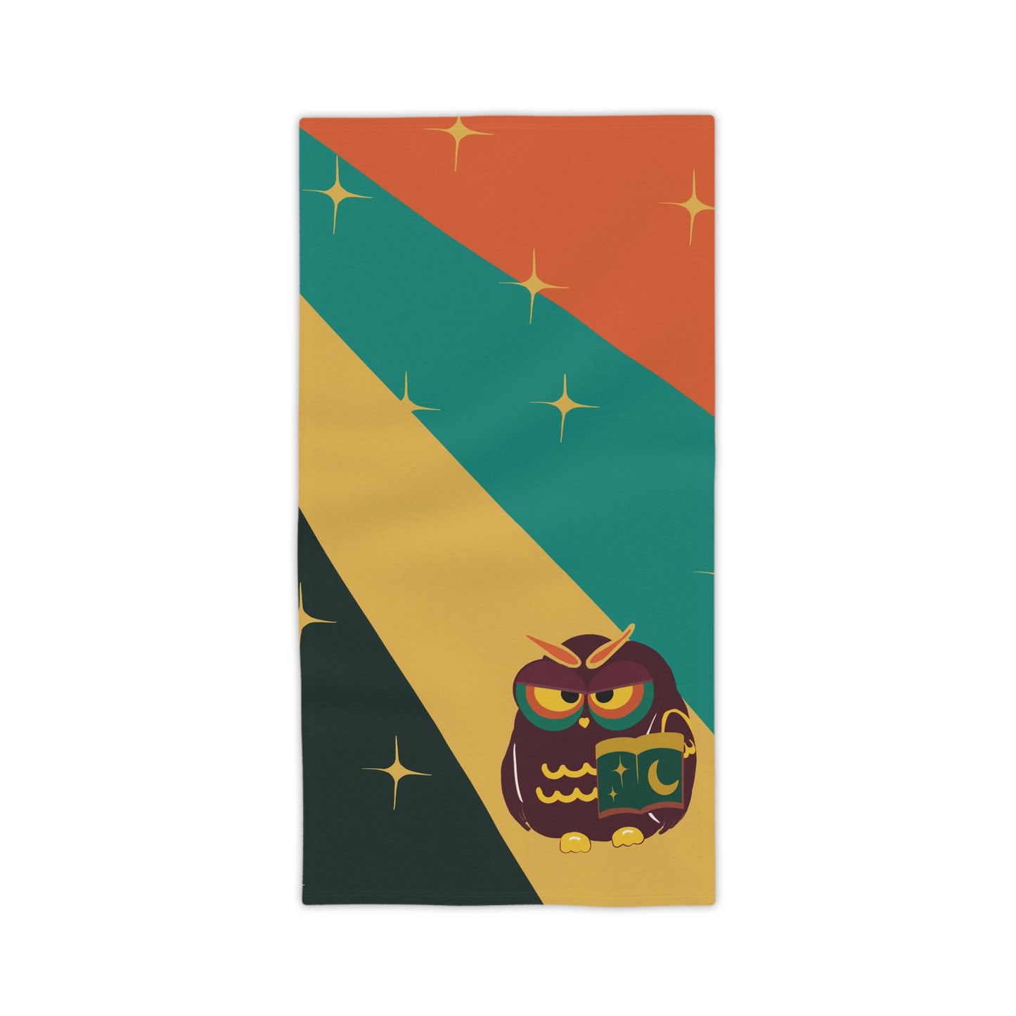Retro Owl Beach Towel – Colorful, Fun & Perfect for Summer Adventures