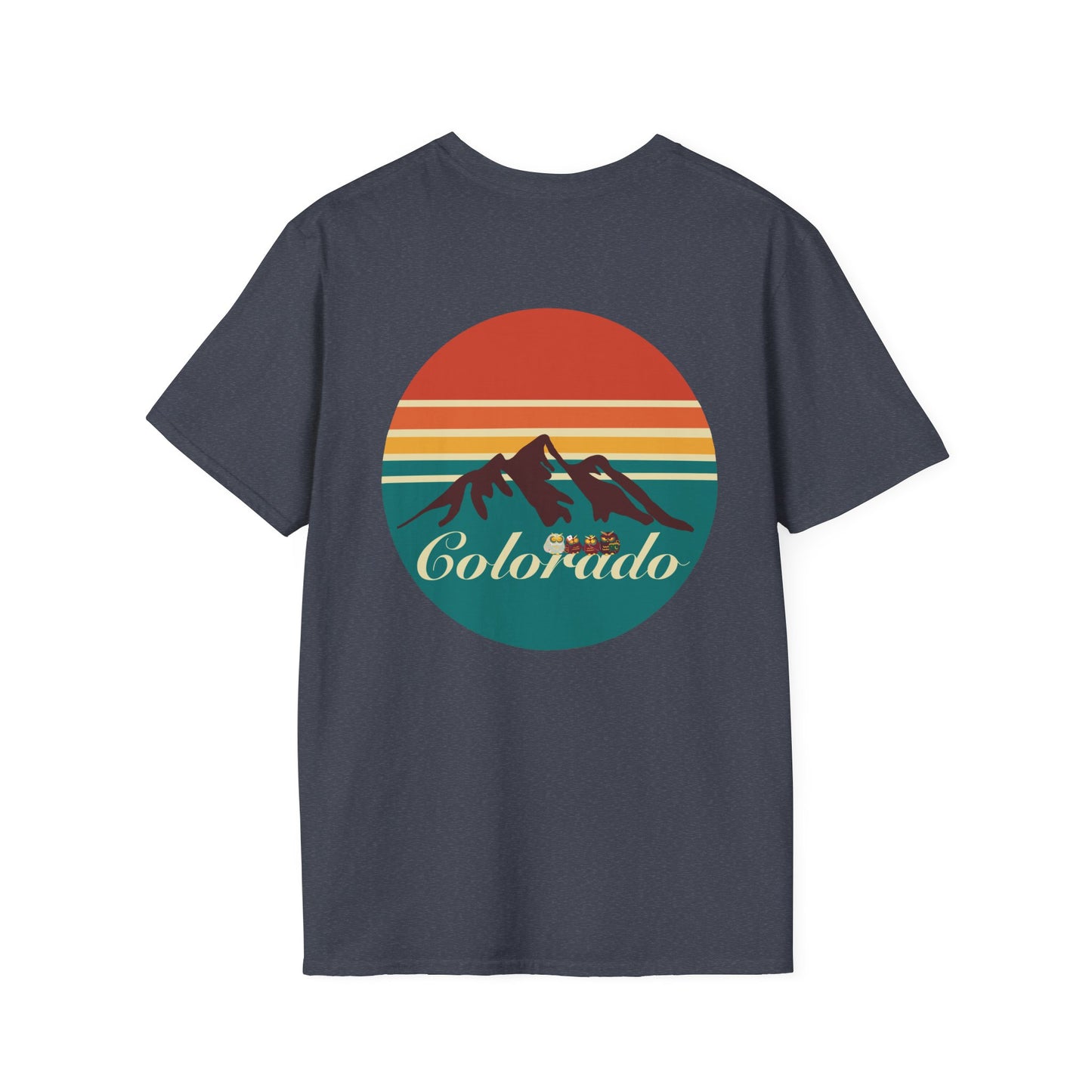 Retro Colorado Mountain T-Shirt | Softstyle Tee for Nature Lovers, Outdoor Adventures, Gifts, Travel Souvenir, Vintage Style