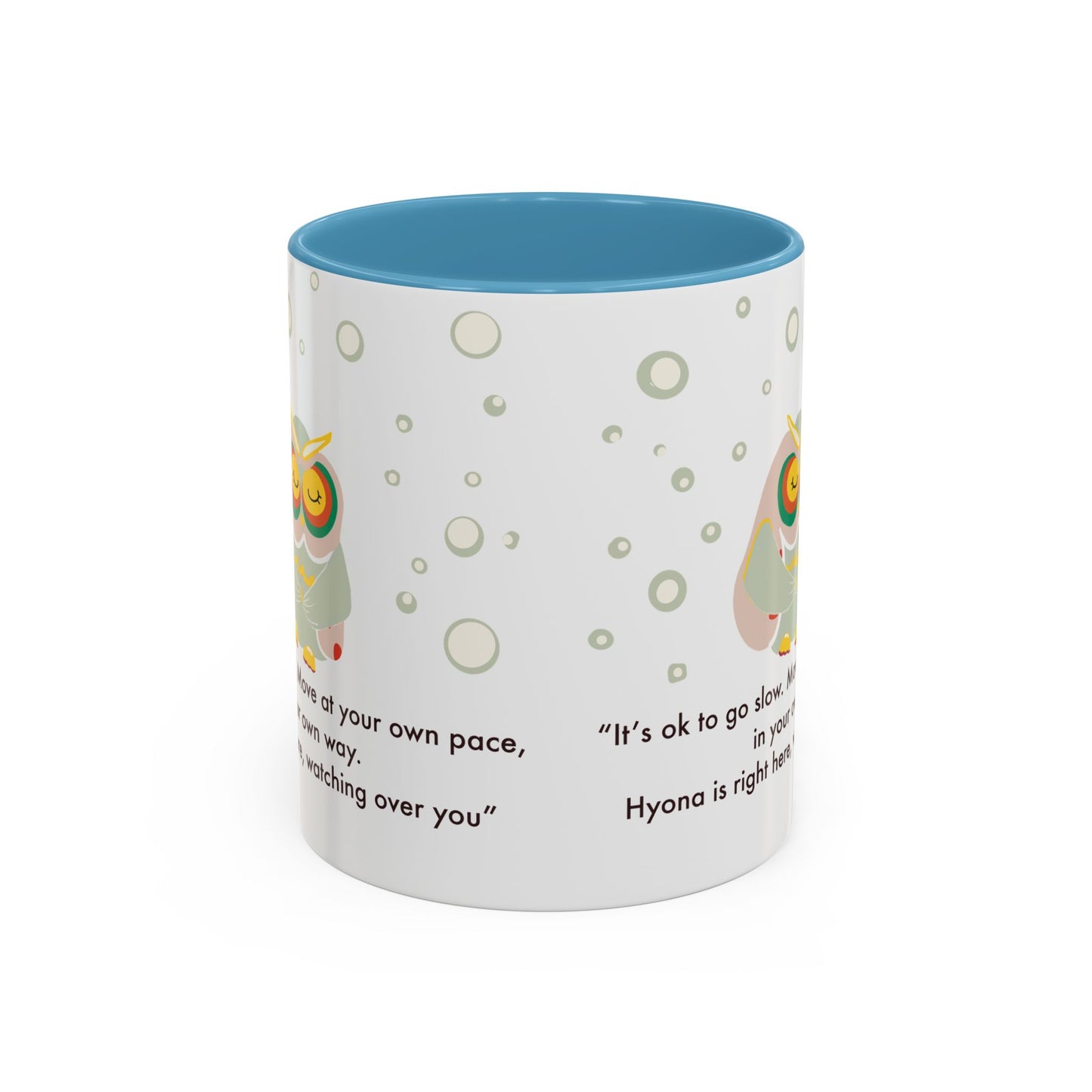 Inspirational Owl Coffee Mug - Relaxing Gift for Coffee Lovers, Motivational Drinkware, Cute Home Decor, Self-Care Reminder