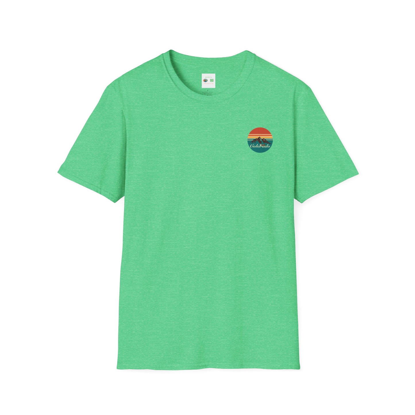 Retro Colorado Mountain T-Shirt | Softstyle Tee for Nature Lovers, Outdoor Adventures, Gifts, Travel Souvenir, Vintage Style