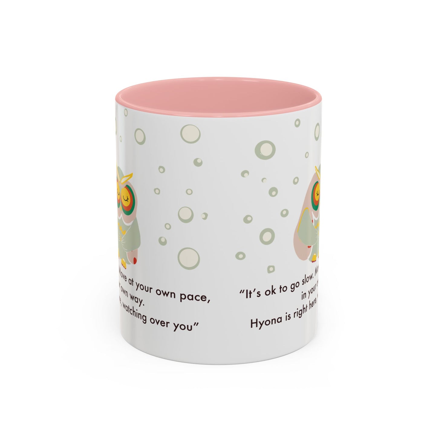 Inspirational Owl Coffee Mug - Relaxing Gift for Coffee Lovers, Motivational Drinkware, Cute Home Decor, Self-Care Reminder