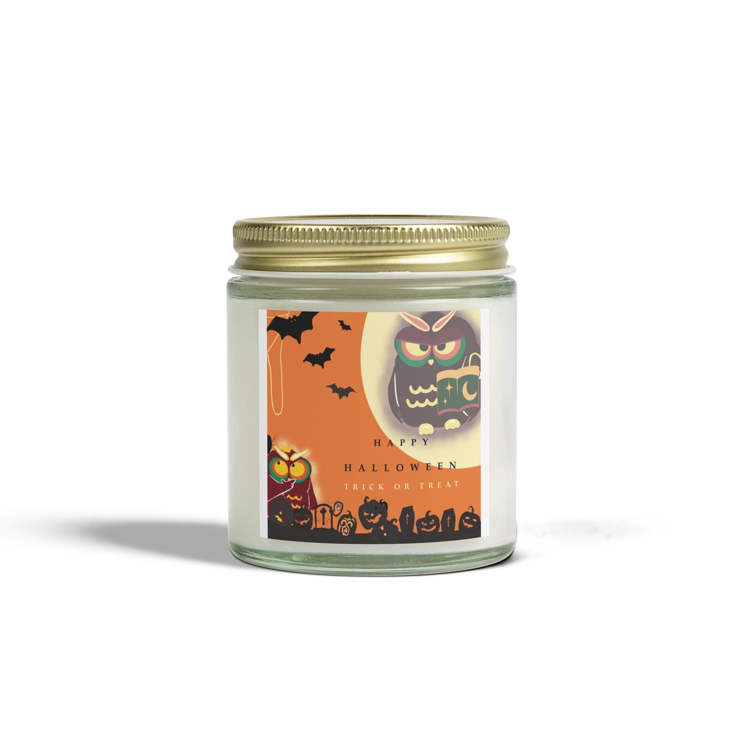 Halloween Scented Candles, Cozy Fall Home Decor, Gift for Friends, Coconut Apricot Wax, Spooktacular Candle Set, 4oz & 9oz