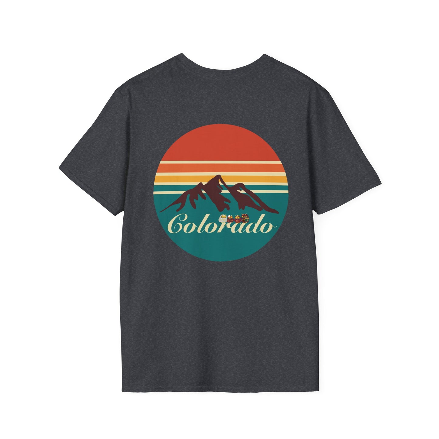 Retro Colorado Mountain T-Shirt | Softstyle Tee for Nature Lovers, Outdoor Adventures, Gifts, Travel Souvenir, Vintage Style