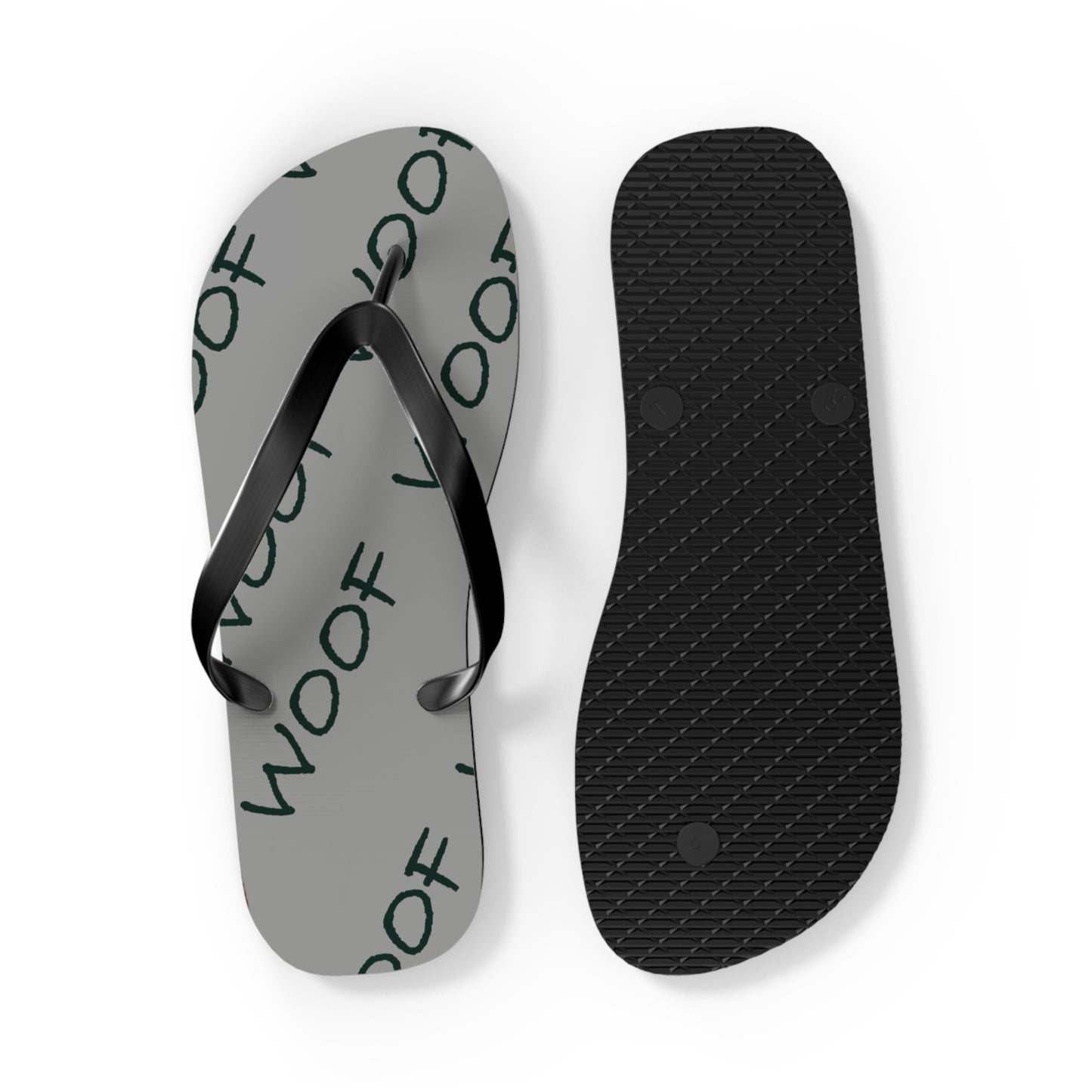 Woof Flip Flops | Fun Pet Lover Sandals for Beach Days, Summer Vibes, Dog Lover Gifts, Casual Footwear, Animal-Themed Summer Gear