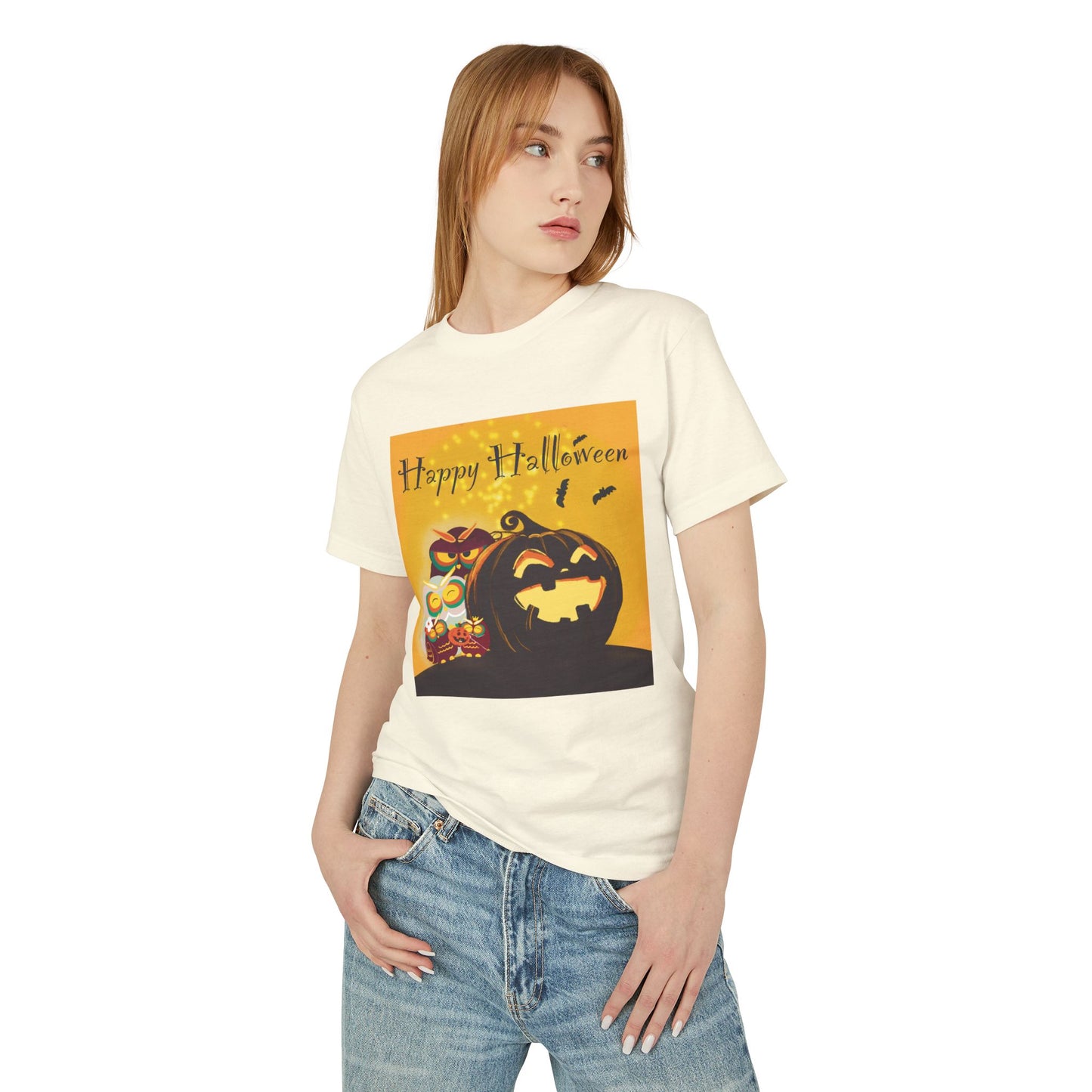 Happy Halloween Unisex Tee, Spooky Shirt, Fall Fashion, Halloween Party Wear, Gift for Pumpkin Lovers, Cozy Casual T-Shirt