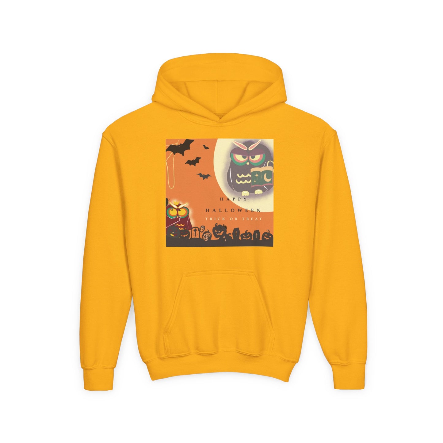 Halloween Youth Hoodie - Spooky Graphic Sweatshirt, Perfect for Fall Fun, Trick-or-Treating, Costume Parties, Cozy Sweater
