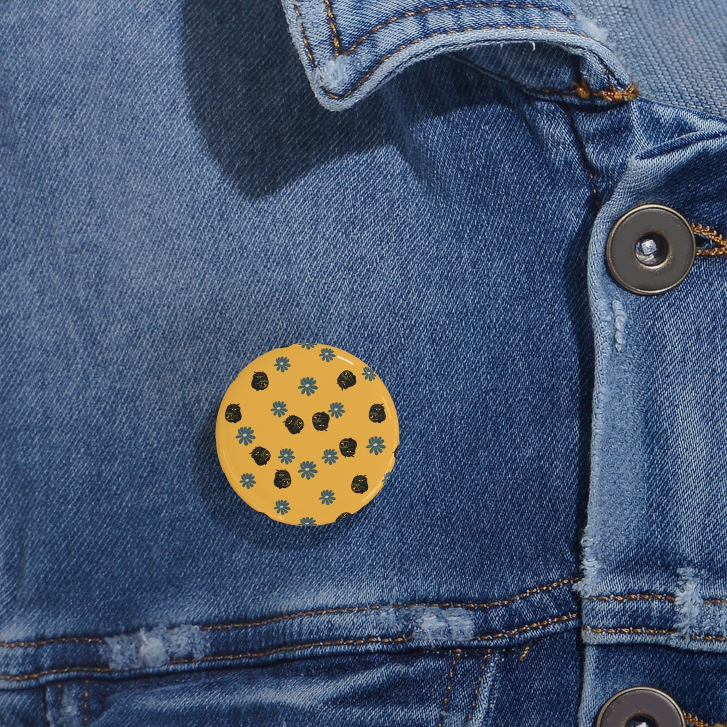 Cute Floral Round Pins, Enamel Pin Set, Fashion Accessories, Gift for Her, Trendy Badges, Casual Outfit Decor
