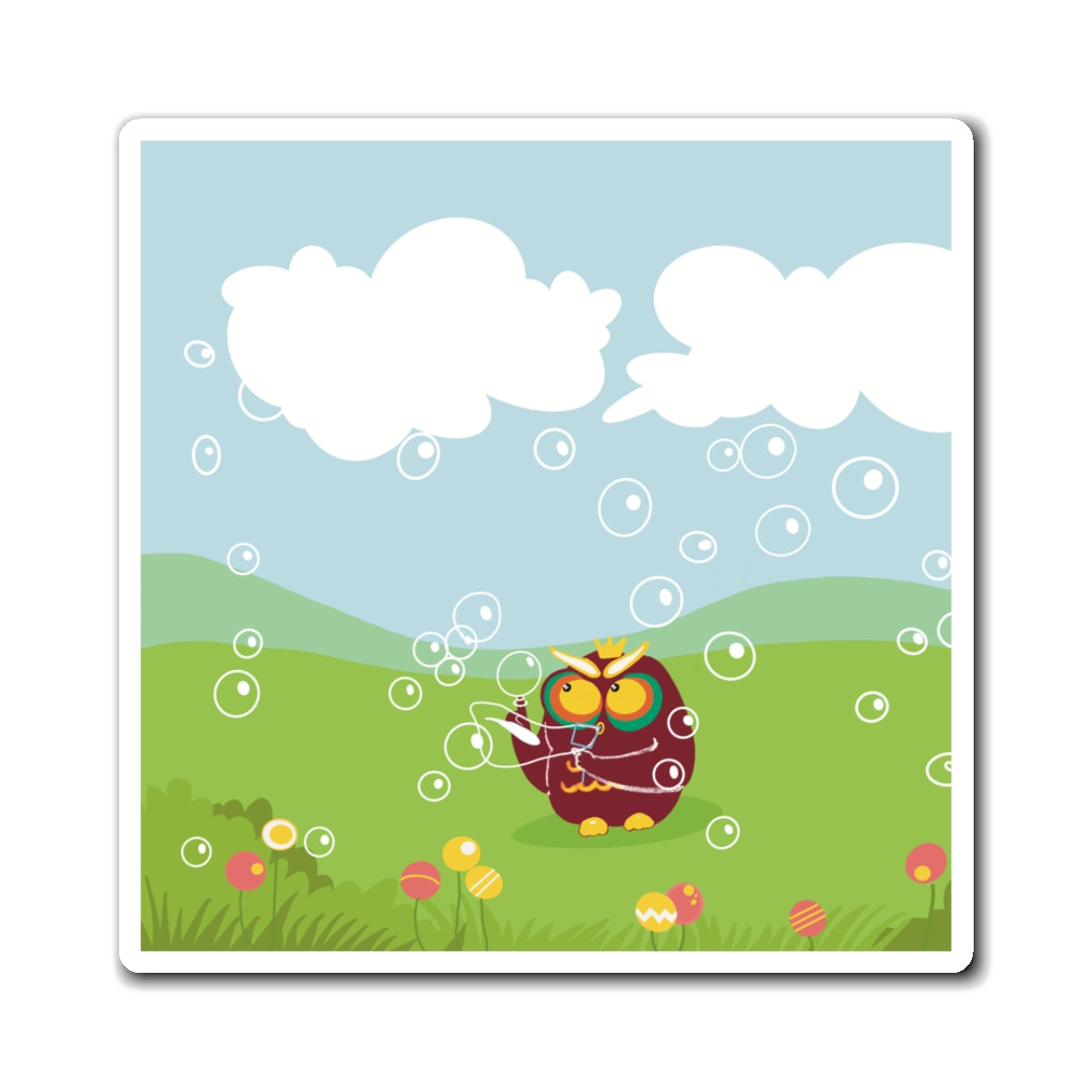 Cute Owl Bubble Magnets for Kids' Rooms | Fun Decorative Fridge Magnets