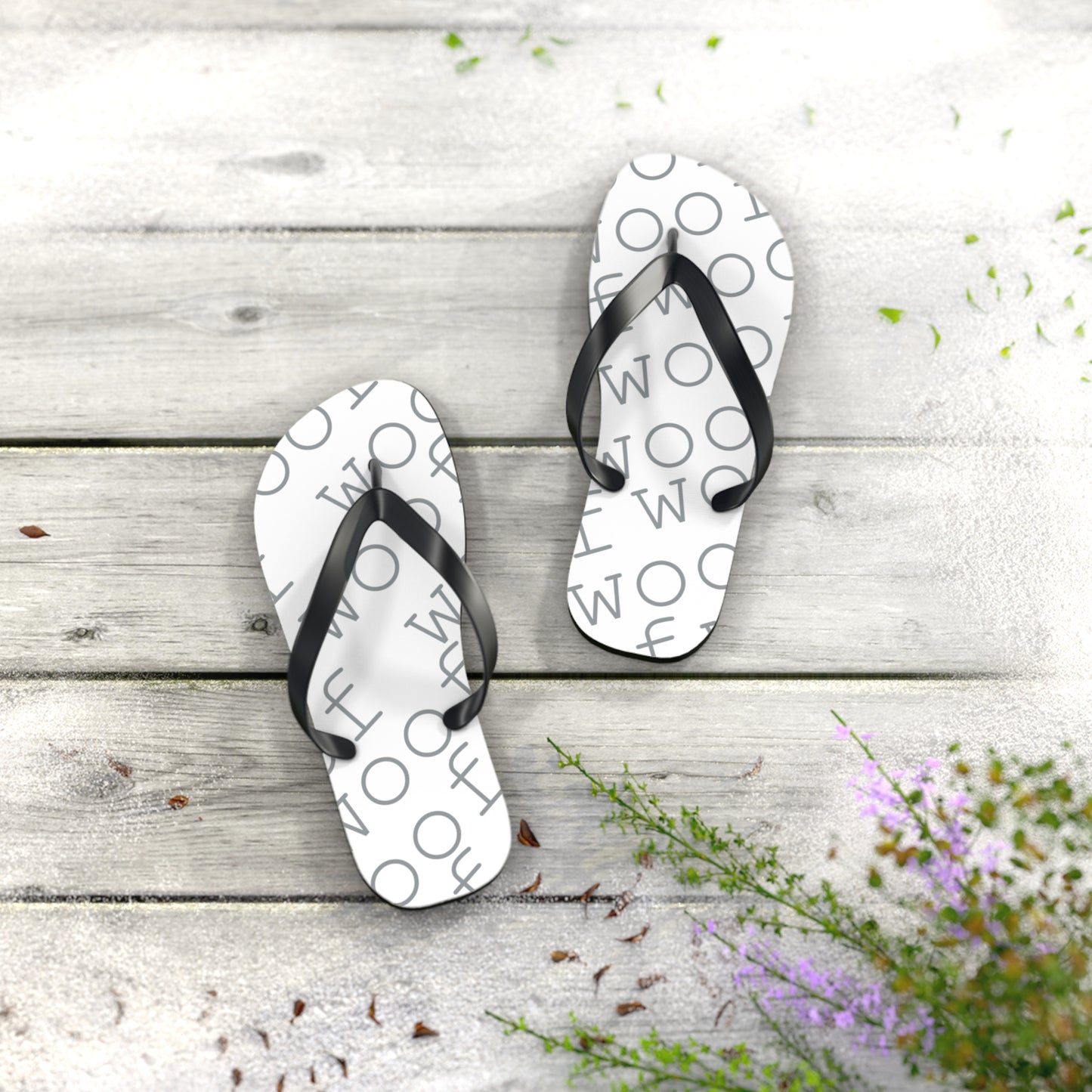 Stylish Flip Flops with 'Woof' Design for Dog Lovers, Summer Beach Footwear, Pet Owner Gifts, Cute Animal Accessories, Dog Mom Sandals