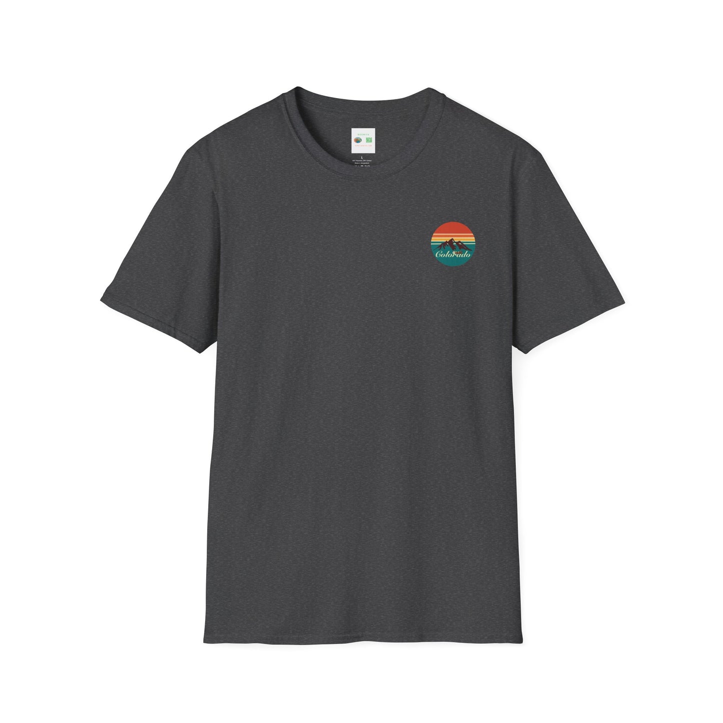Retro Colorado Mountain T-Shirt | Softstyle Tee for Nature Lovers, Outdoor Adventures, Gifts, Travel Souvenir, Vintage Style