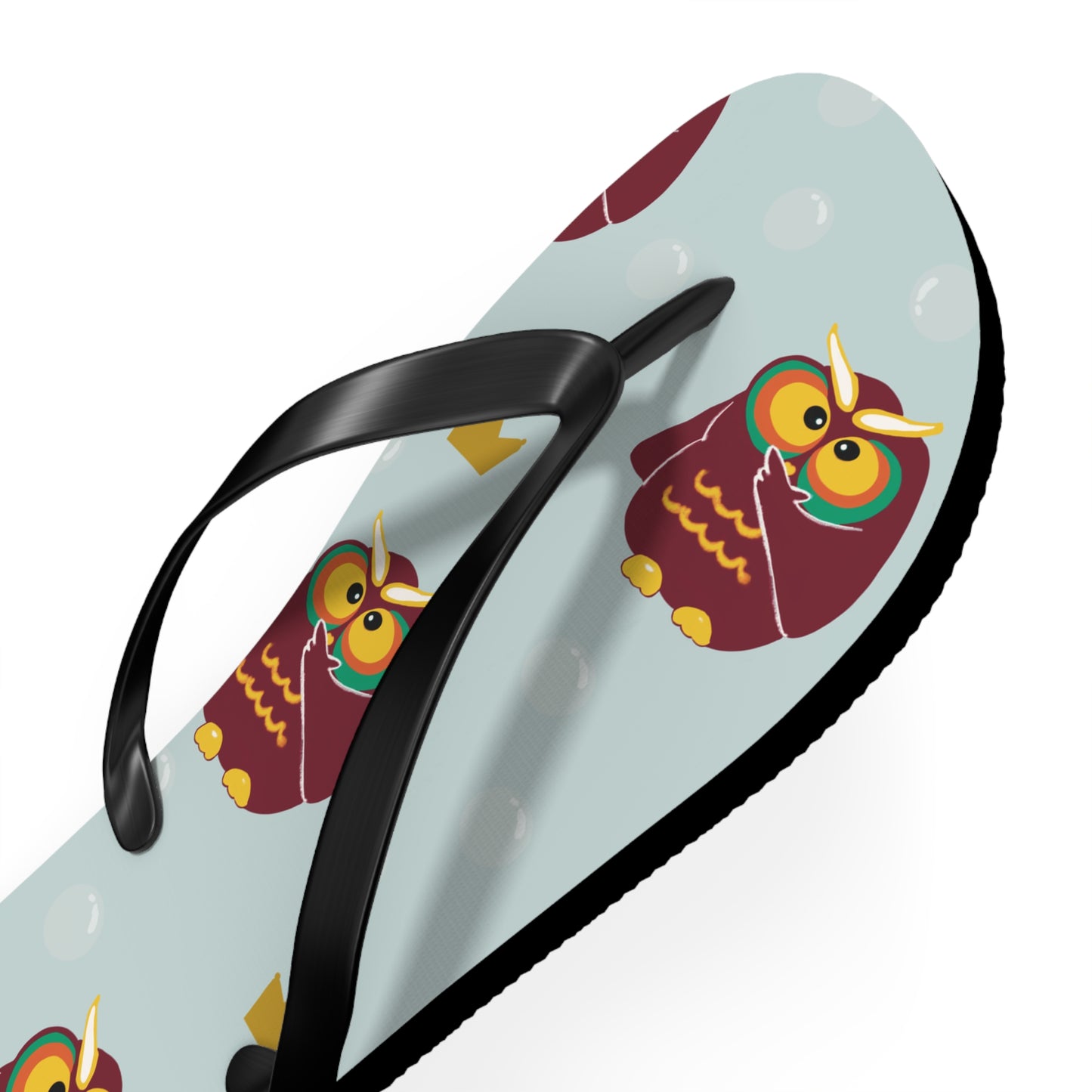 Owl Print Flip Flops - Fun Summer Footwear