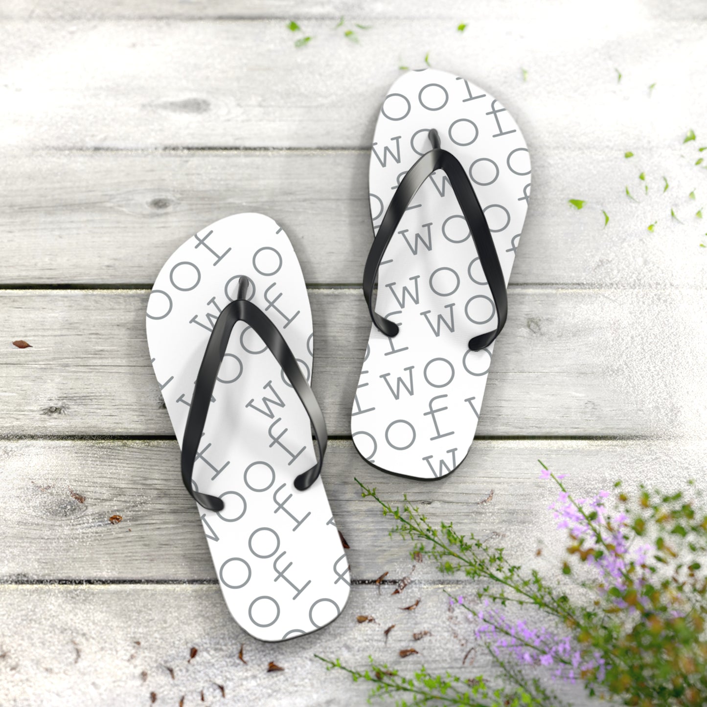 Stylish Flip Flops with 'Woof' Design for Dog Lovers, Summer Beach Footwear, Pet Owner Gifts, Cute Animal Accessories, Dog Mom Sandals