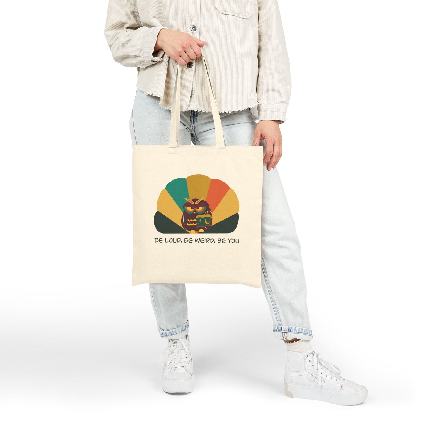 Be Loud Cotton Canvas Tote Bag - Fun Eco-Friendly Bag, Gift for Friends, Unique Shopping Tote, Quirky Style, Perfect for Events